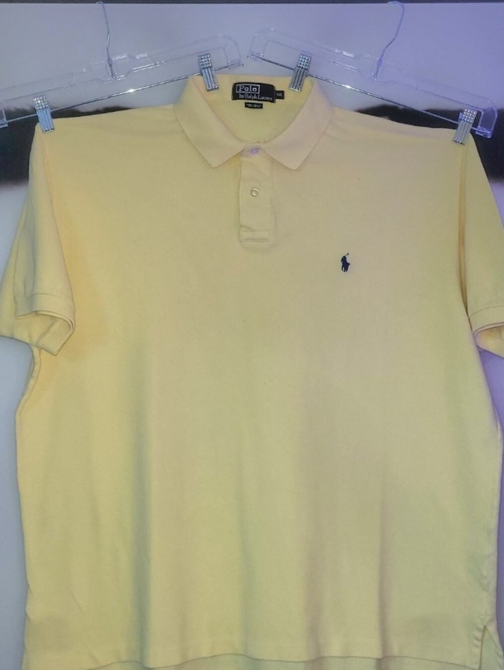2XL RL POLO Yellow With Blue Horse